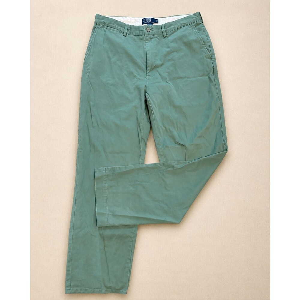 Polo Ralph Lauren Men’s 32x32 Green Classic Chino Pants 100% Cotton